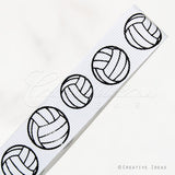 7/8" Grosgrain Sports Ribbon - 10 Yards (Volleyball)