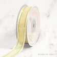 7/8" Organza With Satin And Gold Edge Ribbon - 25 Yards (Baby Maize)