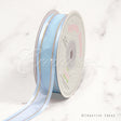 7/8" Organza With Satin And Gold Edge Ribbon - 25 Yards (Light Blue)