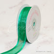 7/8" Organza With Satin Edge Ribbon - 25 Yards (Emerald Green)