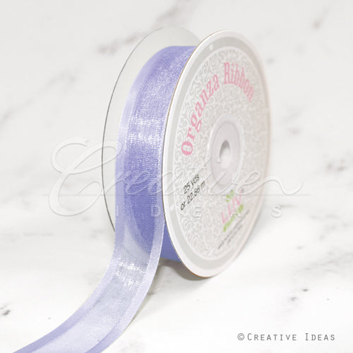 7/8" Organza With Satin Edge Ribbon - 25 Yards (Iris)