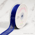 7/8" Organza With Satin Edge Ribbon - 25 Yards (Navy Blue)