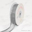 7/8" Organza With Satin Edge Ribbon - 25 Yards (Silver)