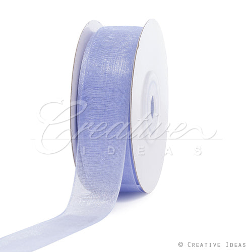 7/8" Plain Organza Sheer Ribbons - 25 Yards (Iris)