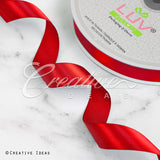 7/8" Single Face Satin-100 Yds (Vibrant Red)