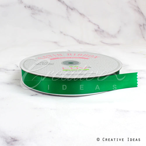 7/8" Single Face Satin-100 Yds (Vibrant Green)