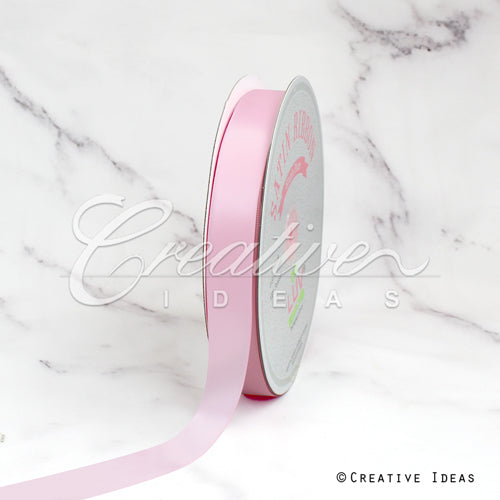 7/8" Single Face Satin-100 Yds (Frost Pink)