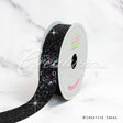 7/8" Sparkly Sequins Ribbon-10 Yds (Black)