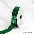 7/8" Sparkly Sequins Ribbon-10 Yds (Emerald Green)