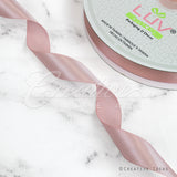 7/8" Single Face Satin Ribbon - 100 Yards (Mauve Pink)