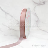 7/8" Single Face Satin Ribbon - 100 Yards (Mauve Pink)
