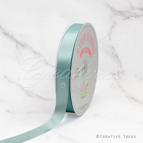 7/8" Single Face Satin Ribbon - 100 Yards (Celadon)