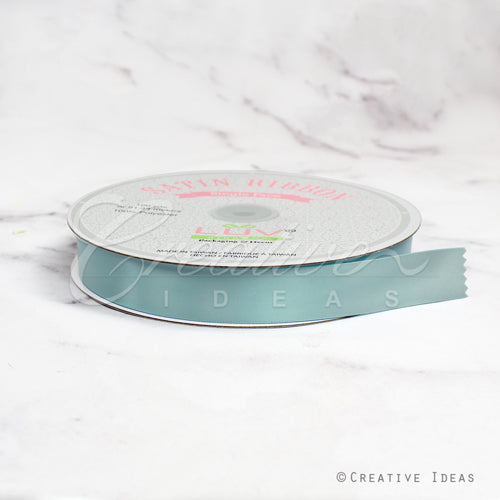7/8" Single Face Satin Ribbon - 100 Yards (Celadon)