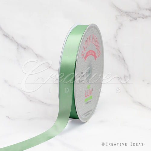 7/8" Single Face Satin Ribbon - 100 Yards (Sage)