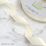 7/8" Single Face Satin Ribbon - 100 Yards (Antique White)