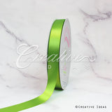 7/8" Single Face Satin Ribbon - 100 Yards (Apple Green)