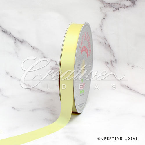 7/8" Single Face Satin Ribbon - 100 Yards (Baby Maize)