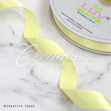 7/8" Single Face Satin Ribbon - 100 Yards (Baby Maize)