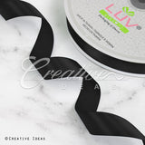 7/8" Single Face Satin Ribbon - 100 Yards (Black)