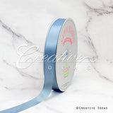 7/8" Single Face Satin Ribbon - 100 Yards (Blue Mist)