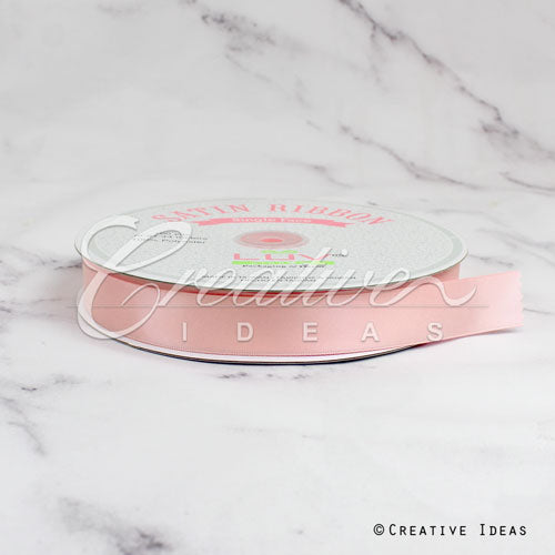7/8" Single Face Satin Ribbon - 100 Yards (Blush)