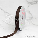 7/8" Single Face Satin Ribbon - 100 Yards (Brown)