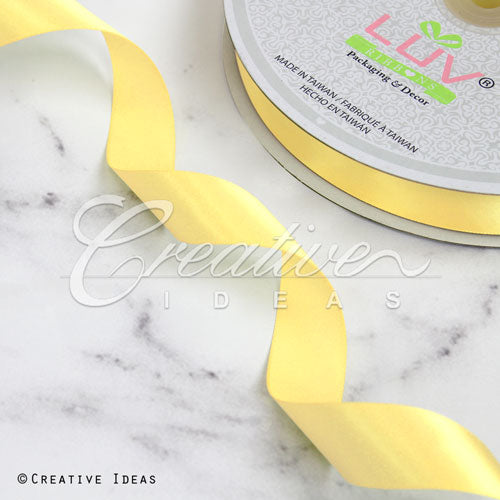7/8" Single Face Satin Ribbon - 100 Yards (Canary)