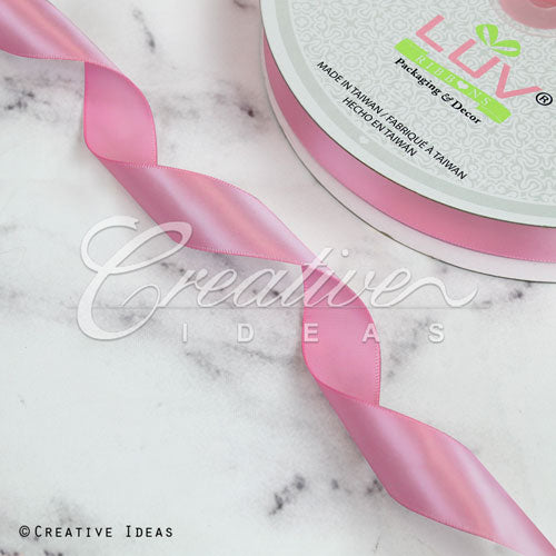7/8" Single Face Satin Ribbon - 100 Yards (Colonial Rose)