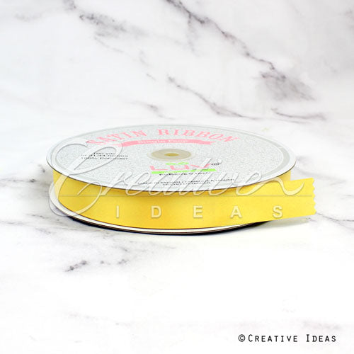 7/8" Single Face Satin Ribbon - 100 Yards (Daffodil)