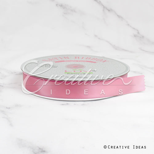 7/8" Single Face Satin Ribbon - 100 Yards (Dusty Pink)