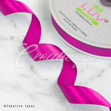 7/8" Single Face Satin Ribbon - 100 Yards (Fuchsia)