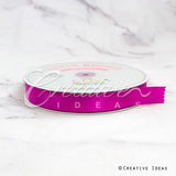 7/8" Single Face Satin Ribbon - 100 Yards (Fuchsia)