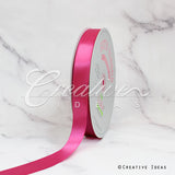 7/8" Single Face Satin Ribbon - 100 Yards (Hot Pink)