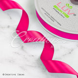 7/8" Single Face Satin Ribbon - 100 Yards (Hot Pink)