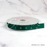 7/8" Single Face Satin Ribbon - 100 Yards (Hunter Green)