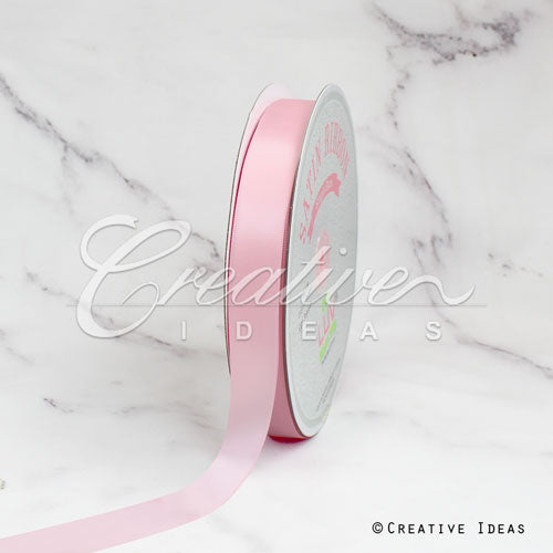 7/8" Single Face Satin Ribbon - 100 Yards (Light Pink)