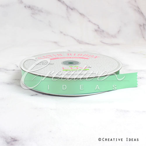 7/8" Single Face Satin Ribbon - 100 Yards (Mint Green)