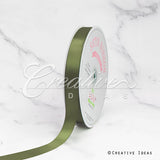 7/8" Single Face Satin Ribbon - 100 Yards (Moss Green)