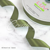 7/8" Single Face Satin Ribbon - 100 Yards (Moss Green)