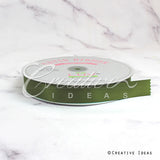 7/8" Single Face Satin Ribbon - 100 Yards (Moss Green)