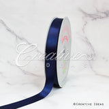 7/8" Single Face Satin Ribbon - 100 Yards (Navy Blue)