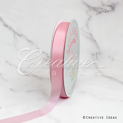 7/8" Single Face Satin Ribbon - 100 Yards (Pink)
