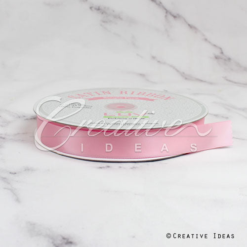 7/8" Single Face Satin Ribbon - 100 Yards (Pink)