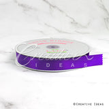 7/8" Single Face Satin Ribbon - 100 Yards (Purple)