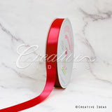 7/8" Single Face Satin Ribbon - 100 Yards (Red)