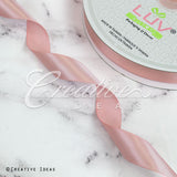 7/8" Single Face Satin Ribbon - 100 Yards (Rose Gold)