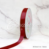 7/8" Single Face Satin Ribbon - 100 Yards (Scarlet Red)