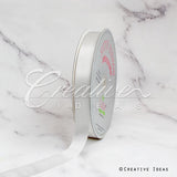 7/8" Single Face Satin Ribbon - 100 Yards (White)