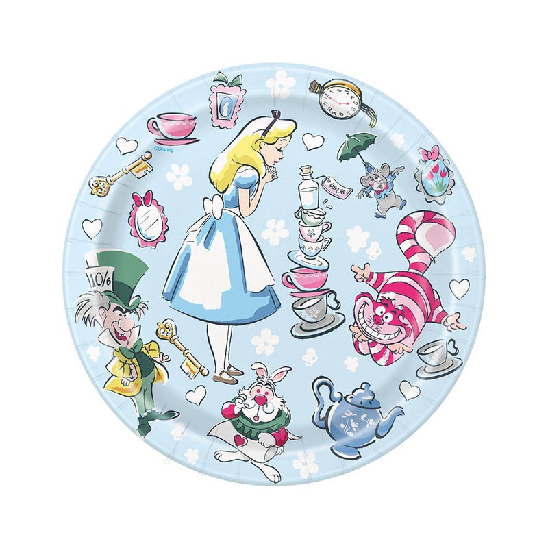 Alice in Wonderland Dessert Plates 8 Pack