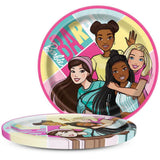 Barbie Round Dessert Plates 8 Pack